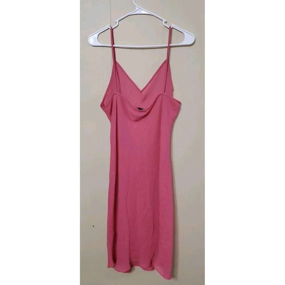 Lauren Ralph Lauren Hot Pink Slip Dress Size 14 Spaghetti Strap Barbiecore